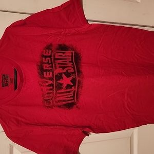 Men's Converse All Star tshirt, XL, Red.